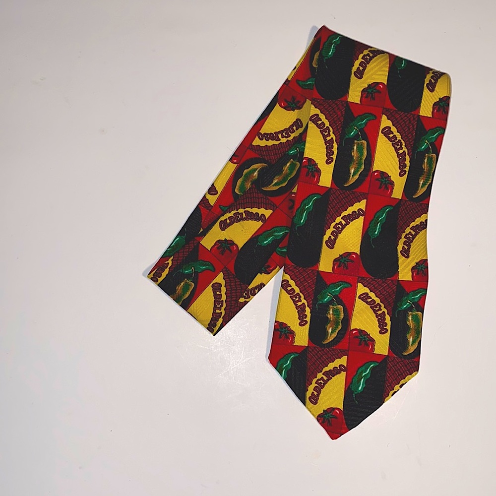 Vintage Old El Paso Men”s Necktie Cinco de Mayo day of the Dead